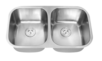 Double Bowl Undermount Sink - 18G S/Steel Hive - 9" Deep