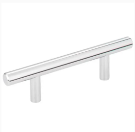 3" Center-to-Center Polished Chrome Naples Cabinet Bar Pull