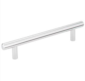 128 MM Center-to-Center Polished Chrome Naples Cabinet Bar Pull