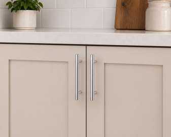128 MM Center-to-Center Polished Chrome Naples Cabinet Bar Pull