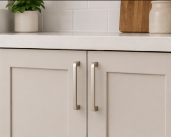 160 MM Center-to-Center Satin Nickel Square Asher Cabinet Pull