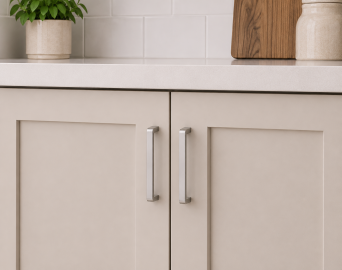160 MM Center-to-Center Brushed Chrome Square Asher Cabinet Pull