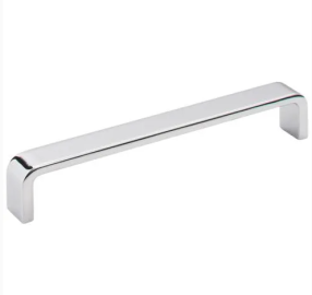 160 MM Center-to-Center Polished Chrome Square Asher Cabinet Pull