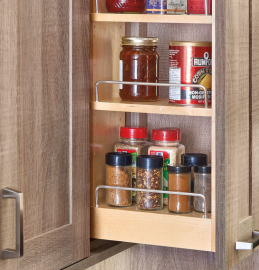 4-Shelf Wall Cabinet Pullout Organizer with Soft-Closing