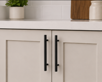 224 MM Center-to-Center Matte Black Naples Cabinet Bar Pull