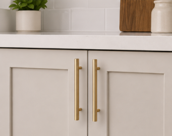 224 MM Center-to-Center Satin Bronze Naples Cabinet Bar Pull