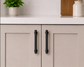 128 MM Center-to-Center Matte Black Key Grande Cabinet Bar Pull