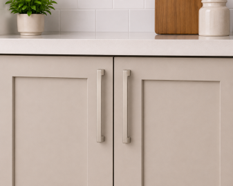 128 MM Center-to-Center Satin Nickel Square Sutton Cabinet Bar Pull