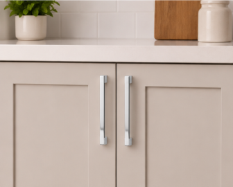 160 MM Center-to-Center Polished Chrome Square Sutton Cabinet Bar Pull