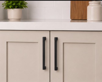 256 MM Center-to-Center Matte Black Square Sutton Cabinet Bar Pull