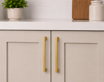 256 MM Center-to-Center Satin Bronze Square Sutton Cabinet Bar Pull