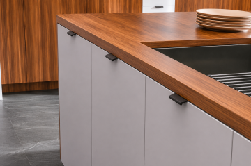 1-1/4" Overall Length Matte Black Edgefield Cabinet Tab Pull