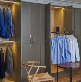 35" - 48" Pull Down Closet Rod, Chrome Finish