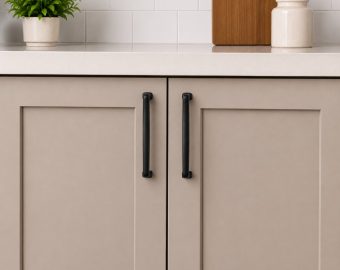 128MM Center-to-Center Matte Black Square Milan 1 Cabinet Pull