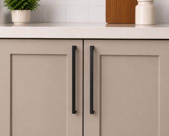 224MM Center-to-Center Matte Black Square Stanton Cabinet Bar Pull