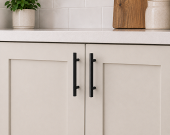 128MM Center-to-Center Matte Black Naples Cabinet Bar Pull