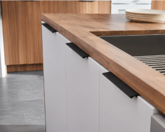 6" Overall Length Matte Black Edgefield Cabinet Tab Pull
