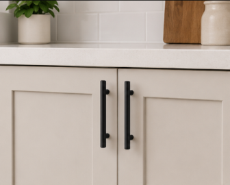 160 MM Center-to-Center Matte Black Naples Cabinet Bar Pull