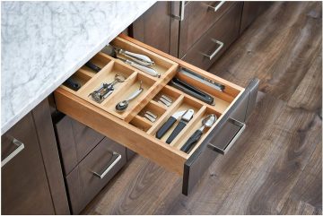 Rev-A-Shelf Small Double Tiered Cutlery Drawer with Soft-Close Slides,Natural